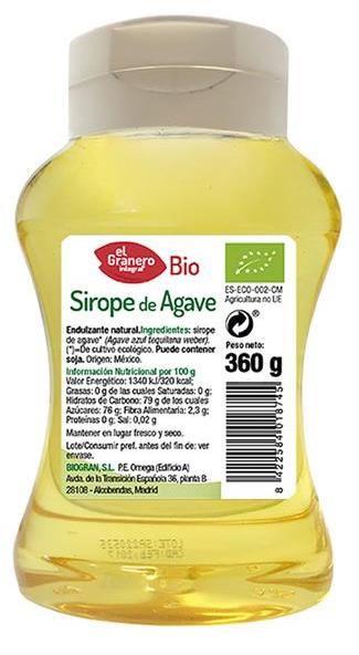 SIROPE AGAVE BIO 360gr EL GRANERO