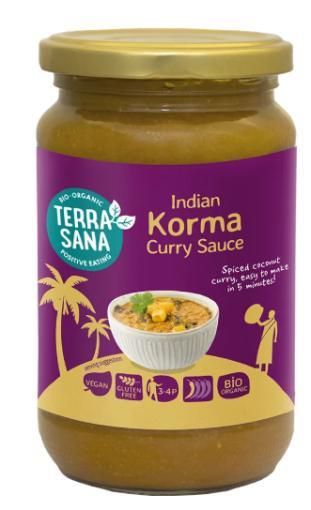 SALSA CURRY BIO INDIA KORMA 350gr TERRASANA