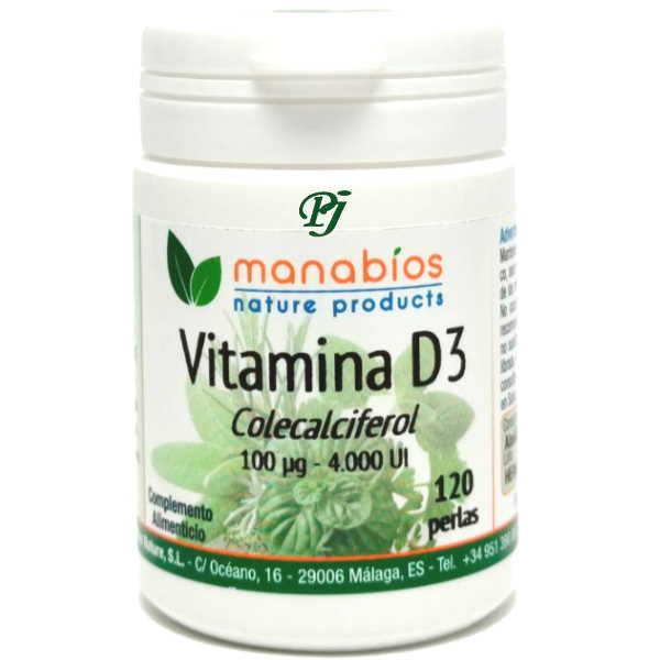 Vitamina D3 120 comp Manabios