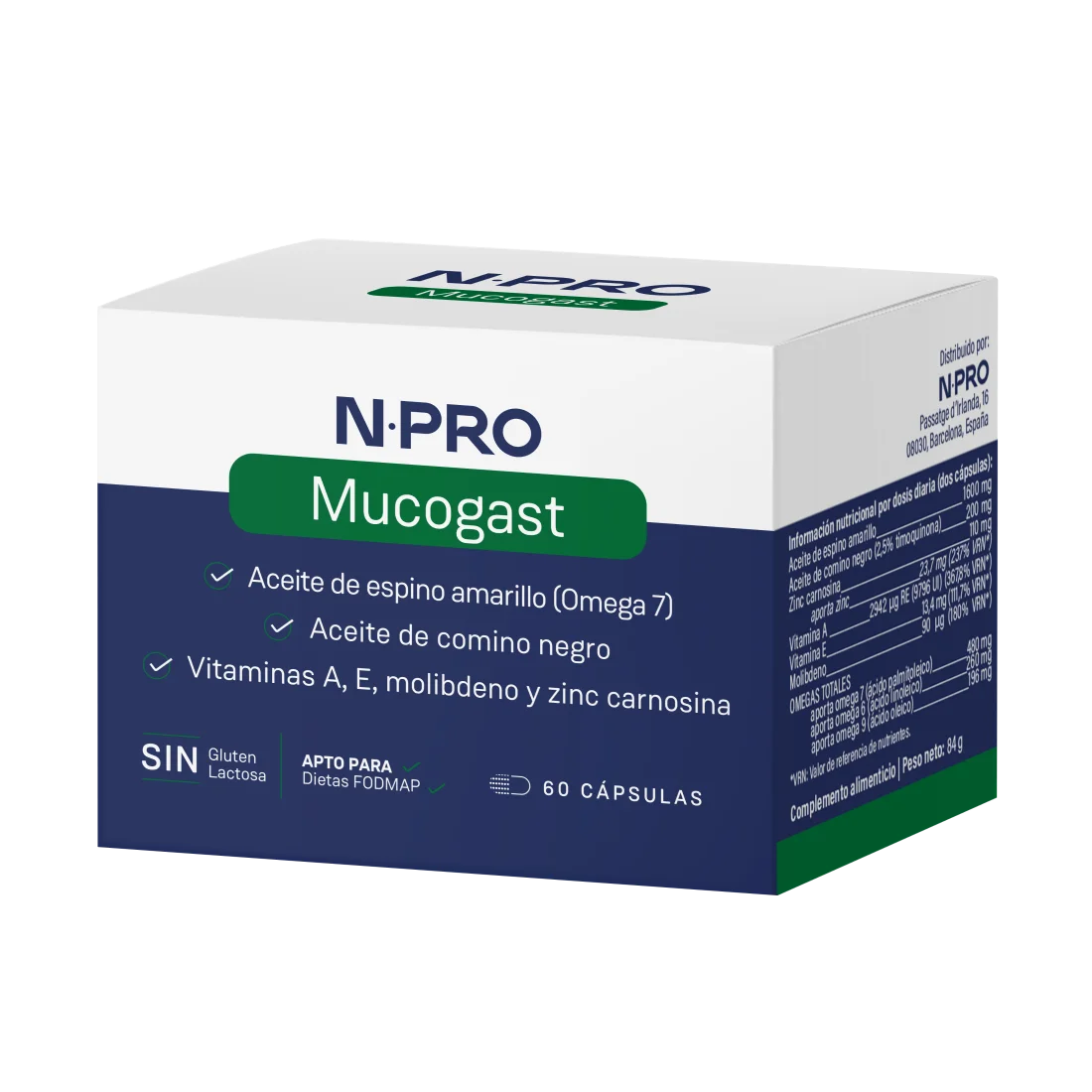 MUCOGAST 60 caps NPRO