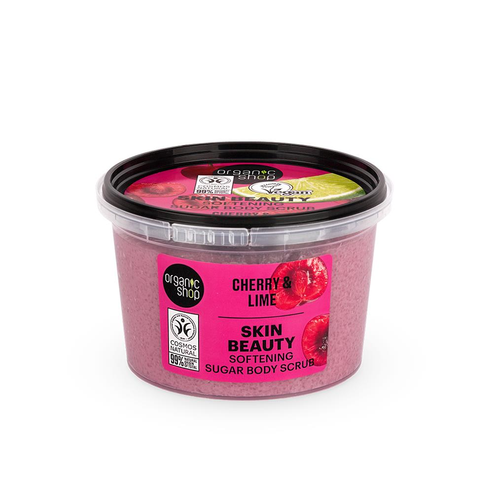 EXFOLIANTE CORPORAL SUAVIZANTE CON CEREZA Y LIMA 250ml