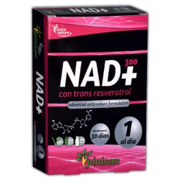 NAD+ con TRANS RESVERATROL 30caps PINISAN